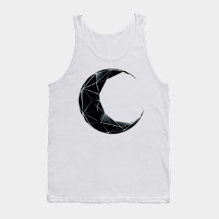 Black geometric pattern crescent moon Tank Top